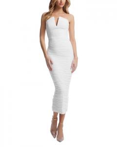 Платье Ferra с рюшами Dress the Population, слоновая кость/кремовый