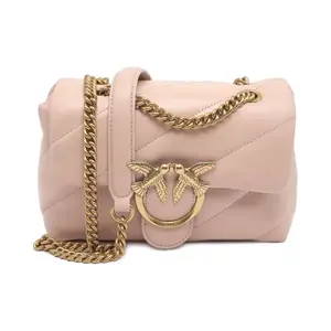 Кожаная сумка через плечо Love Mini Puff cl Pltt Pinko, розовый