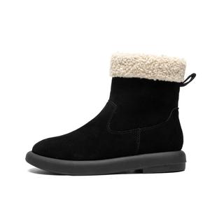 Ботинки Thermal Abrasion Resistant 14.5cm Snow Boots Women's ZHR, Black [Faux Lambswool-600G Fleece-Lined Lining]