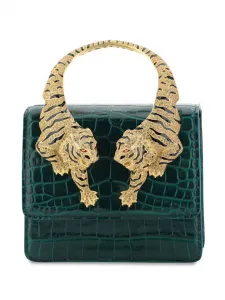 Сумка Roar среднего размера с верхней ручкой Roberto Cavalli, зеленый