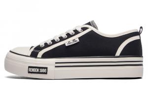 Кеды женские низкие черные/белые Renben