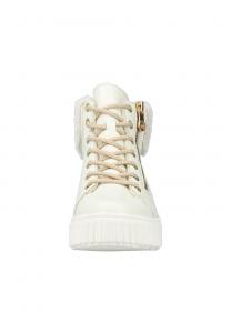 Зимние женские ботинки Rieker с молнией и шнуровкой, белый