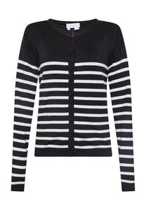 Вязаный кардиган usha BLUE LABEL Knit Cardigan, черный/белый