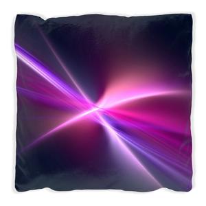 Подушка Wallario Premium, мягкая поверхность, с абстрактным мотивом форм и линий, черный, фиолетовый, розовый, белый, размер: 60 х 60 см, с белой спинкой