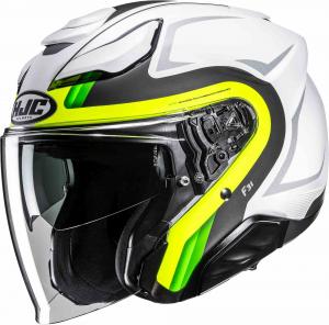 Шлем HJC f31 bask jet, White/Grey/Yellow
