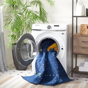 Ковер-дорожка SAFAVIEH, 67 x 244 см, Kids Playhouse 200 Collection, Navy & Gold, повседневный дизайн, устойчивый к пятнам, идеально для помещений с высокой проходимостью: прихожая, ванная комната и кухня (KPH253N-28)