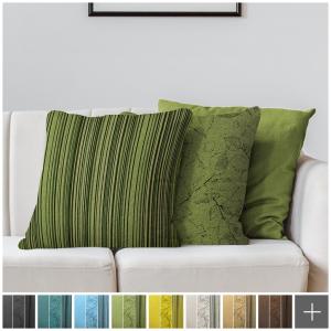 Newly НАБОР ИЗ 3 ДЕКОРАТИВНЫХ ПОДУШЕК Диванная подушка Чехлы для подушек Декоративная подушка с наполнителем 40см Дизайнерская подушка для гостиной Чехлы для подушек - Цвет: 15 Зеленый | Версия: Полная (с начинкой) novely