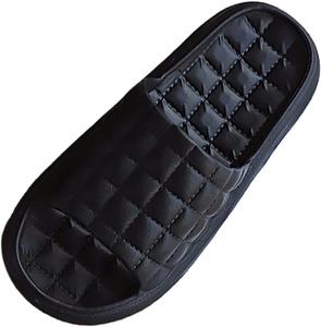 Женские летние тапочки для ванной комнаты, мужские тапочки для пар, гостиничные тапочки с мягкой подошвой и блестящими вставками для женщин Generic, черный