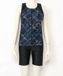 FILA/(W) Раздельный комплект из ткани с градиентным точечным узором и застежкой-молнией