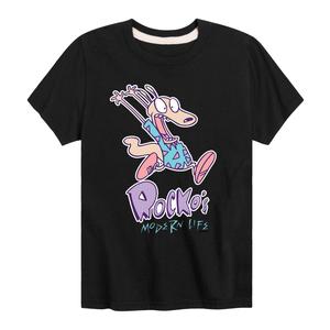 Футболка «Тявкающий Роко» Nickelodeon Rocko's Modern Life для мальчиков 8–20 лет Licensed Character, черный