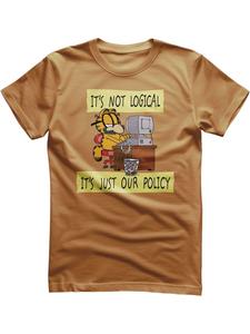 Футболка Это нелогично, это просто наша политика золотого цвета Garfield