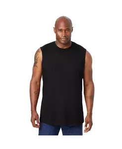 Высокая футболка Muscle без усадки легкая Kingsize, черный