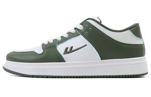Кроссовки WARRIOR Skateboarding Shoes Men Low-top White Dark Green, белый/темно-зеленый