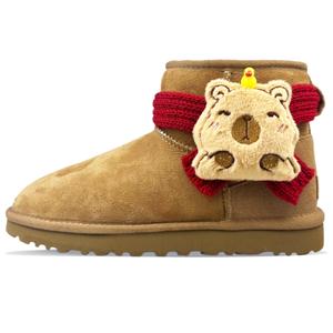 Классические ультра мини теплые противоскользящие короткие зимние ботинки женские chestnut UGG, Chestnut