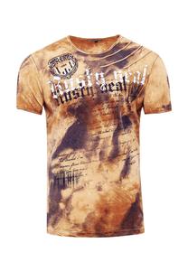 Футболка с великолепным эффектом батика RUSTY NEAL, цвет Camel