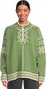 Свитер Dale of Norway Women's Leknes Sweater, Springgreen/Offwhite/Sand Melange