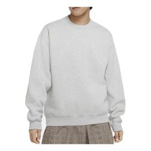 Толстовка Nike Embroidered Logo Round Neck Long Sleeves Gray, серый