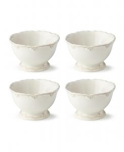 Набор из 4 мисок для хлопьев Heritage Scroll Certified International, Ivory