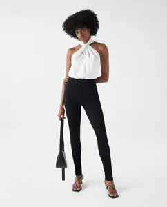 Diva push в настоящих узких джинсах с высокой посадкой для женщин Salsa Jeans, черный