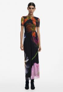 Платье Desigual Maxi dress, Black/Brown