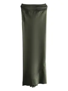 Длинная юбка в рубчик Rick Owens, зеленый