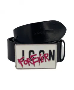 Ремень Icon навсегда с бляшкой Dsquared2, черный