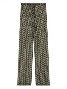 Брюки с геометричным узором Dries Van Noten, зеленый