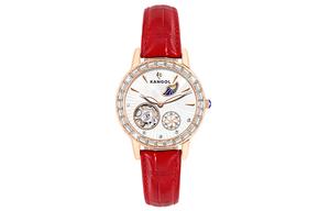 KANGOL Часы Women's Watch, Red Strap Gold Case White Dial Goddess Style