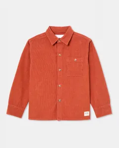 Длинный рукав детская вельветовая рубашка Kids El Corte Inglés, терракотовый