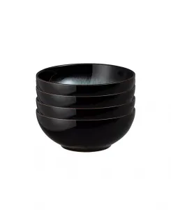 Чаши для хлопьев Halo, набор из 4 шт. Denby, black/blue