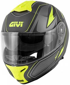 Шлем GIVI x.21 challenger shiver flip-up, Black Matt/Yellow