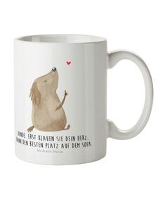 Детская кружка с изображением собаки и надписью белого цвета Mr. & Mrs. Panda