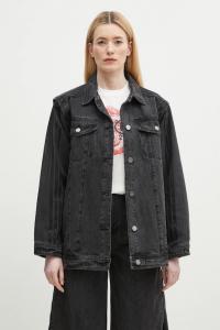Джинсовая хлопковая рубашка DENIM SHIRT JKT Adidas Originals, черный