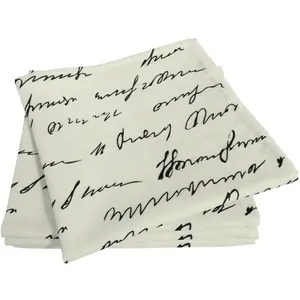 Тканевая салфетка Adam «Scribble», изготовленная из экологически чистого хлопка, производство Германия, цвет natur/schwarz