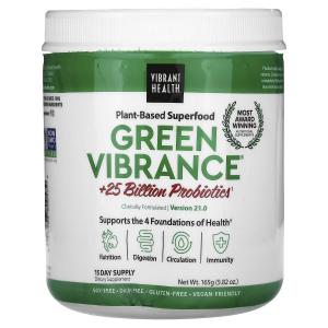 Добавка Vibrant Health Green Vibrance +25 миллиардов пробиотиков, 165 г