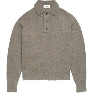 Свитера из коллекции Designer Collection Unisex с воротником-лацканом цвета taupe, умеренные другие AMIPARIS, серо-коричневый