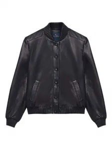 Кожаная куртка-бомбер Brooks Brothers, синий