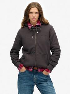 Борг худи с молнией и подкладкой Superdry, Bison Black