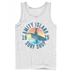 Мужская майка с логотипом в стиле ретро Jaws Amity Island Surf Shop 1975 года Licensed Character, белый