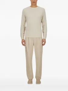 Кашемировый свитер с ромбовидным узором Herno, белый