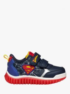 Детские светящиеся кроссовки Lightyloo Superman Geox, Navy/Royal