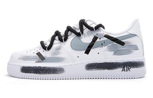 Air Force 1 амортизация, износостойкие низкие скейтборд обувь unisex Nike, черный/белый