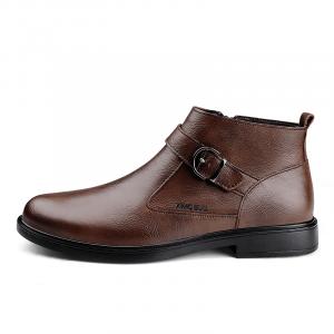 Ботинки на низком каблуке 3 см мужские XIMO BULL, темно-коричневый