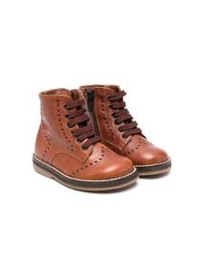 Ботинки на шнуровке с перфорацией Pèpè, коричневый