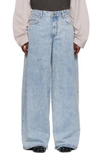 Оверсайз джинсы с низкой посадкой We11Done, цвет sky