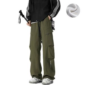 Повседневные брюки мужские утепленные и флисовые прямого кроя Jeep, army зеленый (fleece-lined)