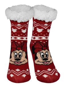 Носки с Минни Маус Дисней, домашние носки, уютные носки, носки красного цвета MINNIE MOUSE