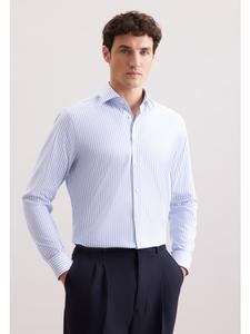 Деловая рубашка Comfort средне-синего цвета Seidensticker