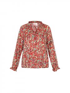 Женская блузка красного цвета, разноцветная IZIA