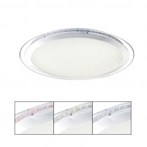 [T] Потолочный светильник Globo Lighting металлический белый, хромированный, акриловый опаловый блеск, прозрачный, с регулировкой яркости, несколько уровней с помощью настенного выключателя, переключатель цвета, фиксация цвета, переключатель цвета RGB, ф